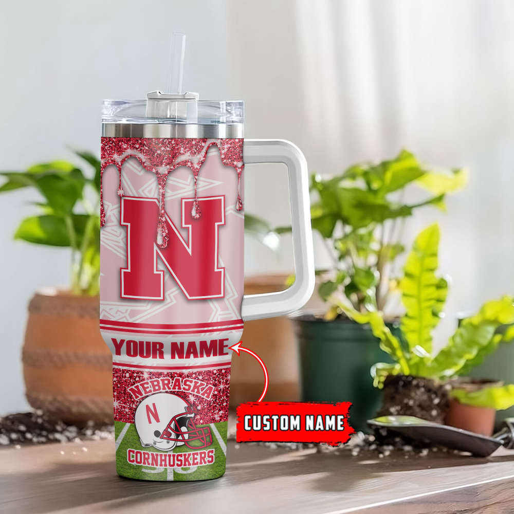 Nebraska Cornhuskers NCAA Personalized Stanley Tumbler 40oz Gift for Fans