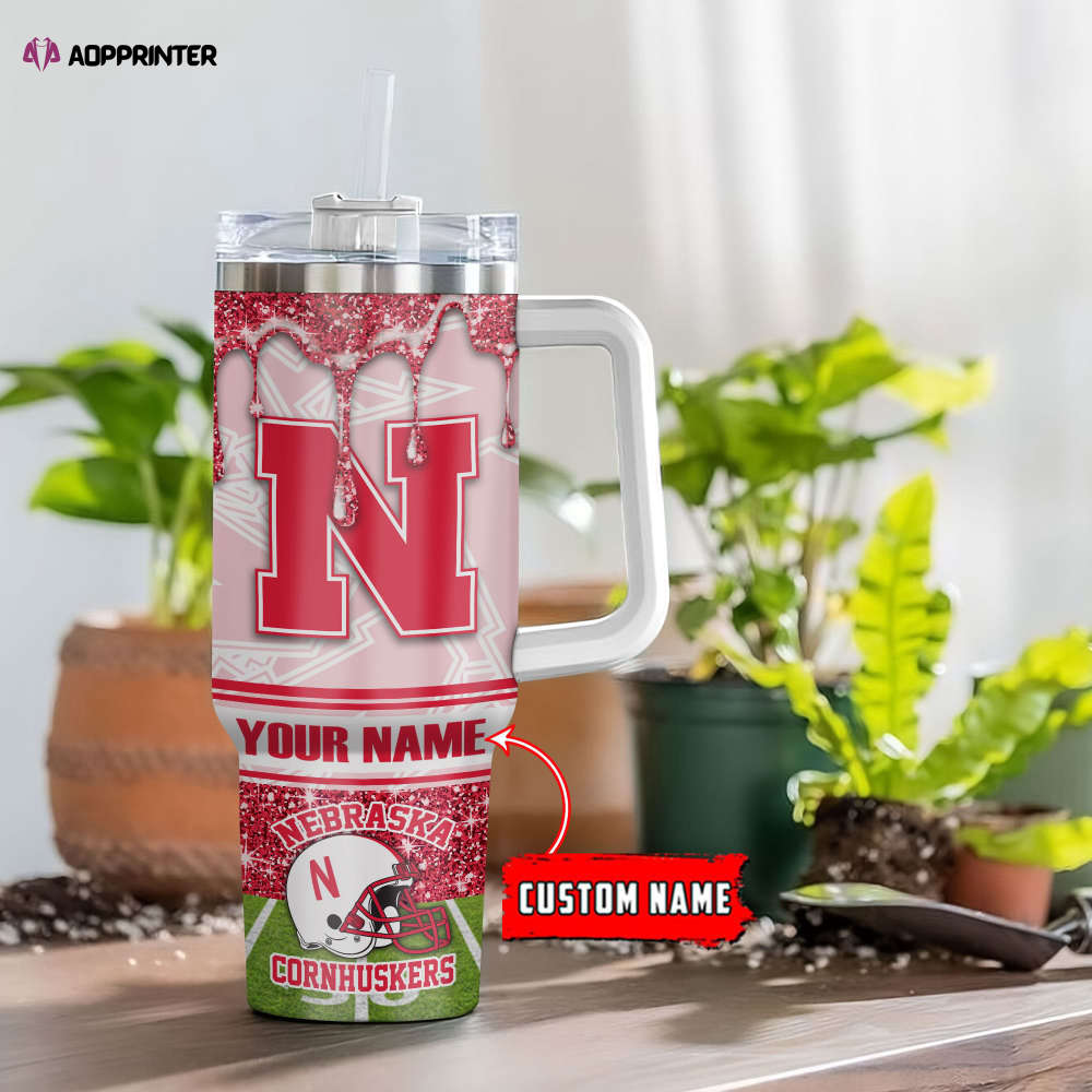 Nebraska Cornhuskers NCAA Personalized Stanley Tumbler 40oz Gift for Fans