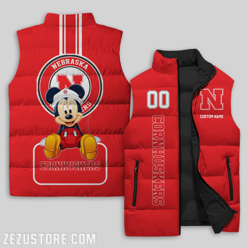 Nebraska Cornhuskers NCAA Sleeveless Puffer Jacket Custom For Fans Gifts