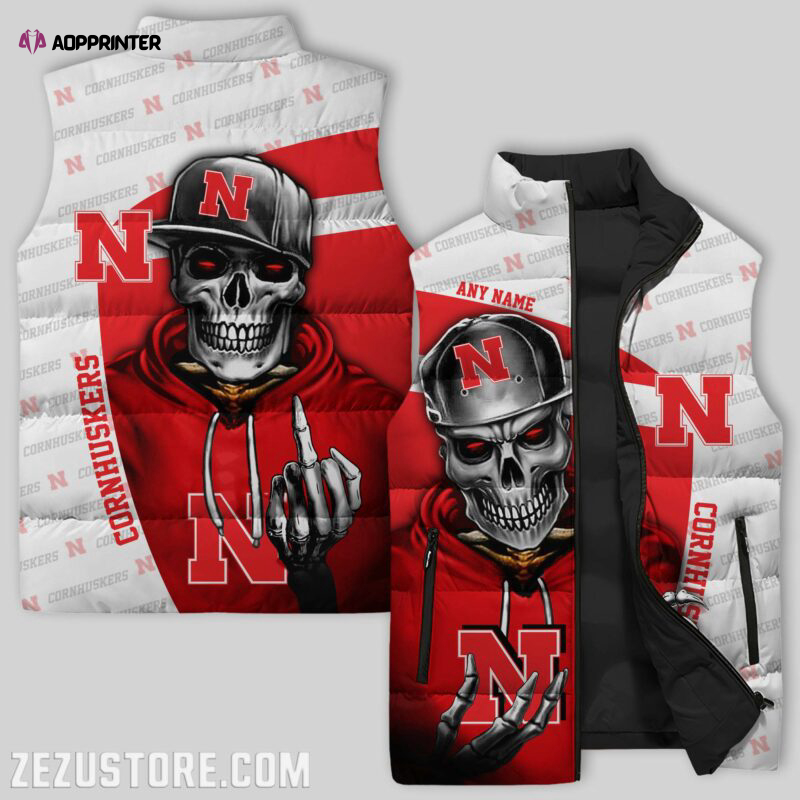 Nebraska Cornhuskers NCAA Sleeveless Puffer Jacket Custom For Fans Gifts