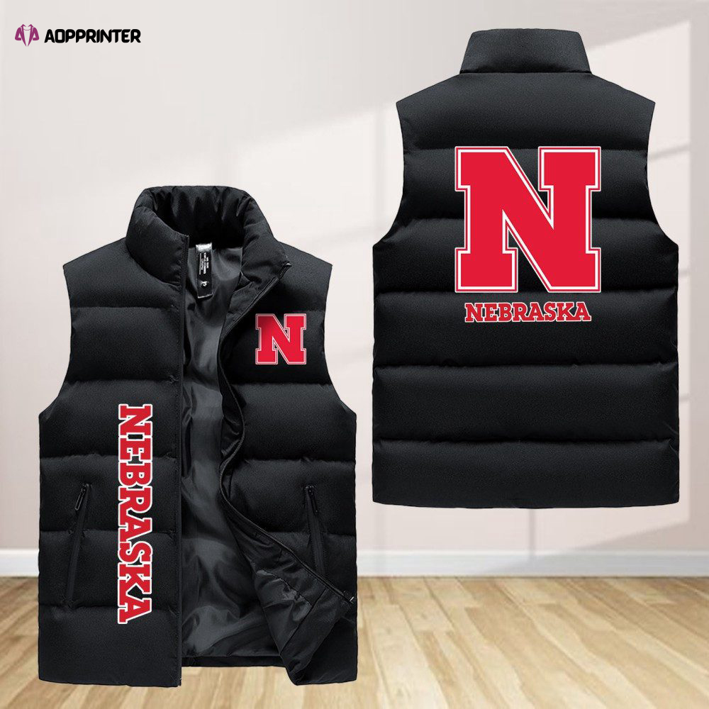 Nebraska Cornhuskers Sleeveless Puffer Jacket Custom For Fans Gifts