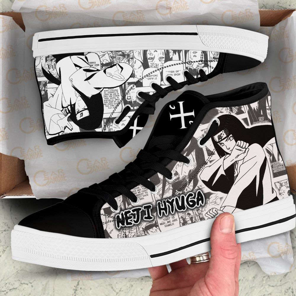 Neji Hyuga High Top Shoes Custom Naruto Anime For Fans