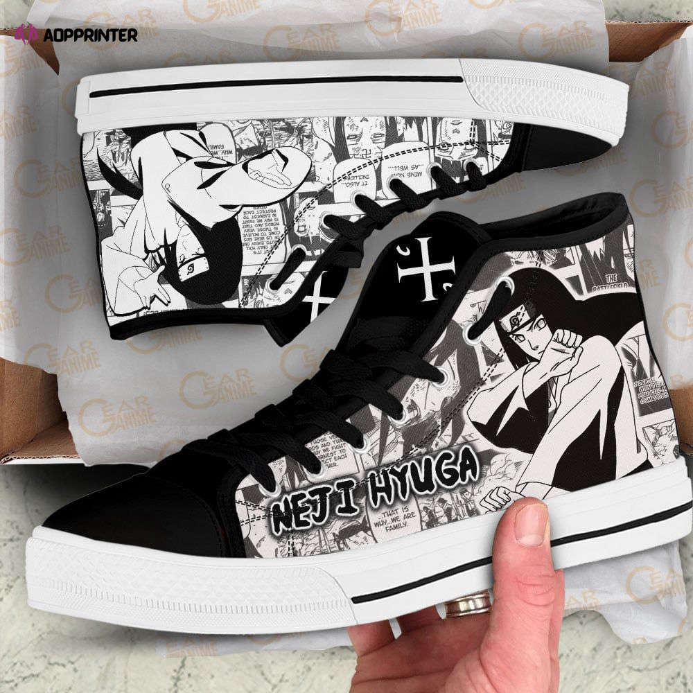 Neji Hyuga High Top Shoes Custom Naruto Anime For Fans