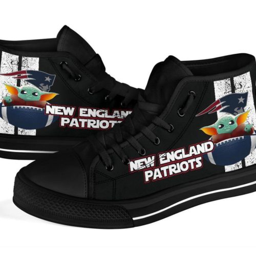 New England Patriots Baby Yoda Custom Canvas High Top Shoes
