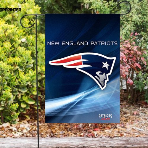 New England Patriots Light Navy Double Sided Printing   Garden Flag Home Decor Gifts