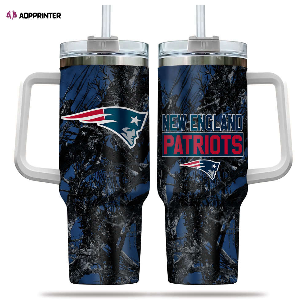 New England Patriots NFL Hunting Personalized Stanley Tumbler 40oz Gift for Fans
