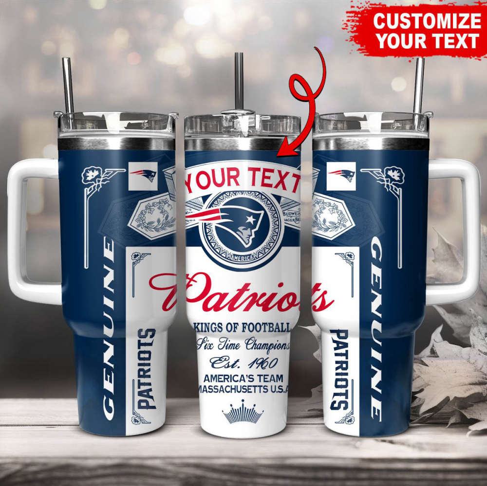 New England Patriots NFL Kings Of Football Custom Your Text Stanley Tumbler 40Oz Gift for Fans