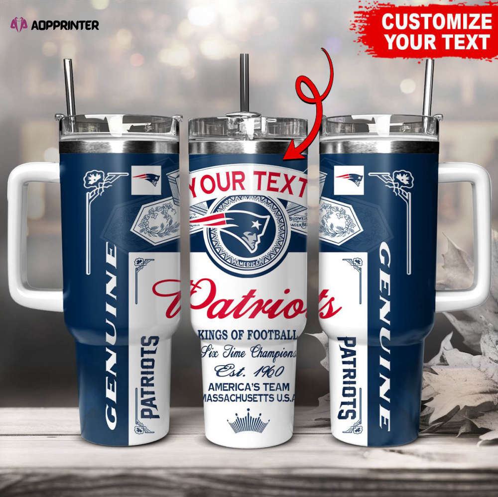 New England Patriots NFL Kings Of Football Custom Your Text Stanley Tumbler 40Oz Gift for Fans