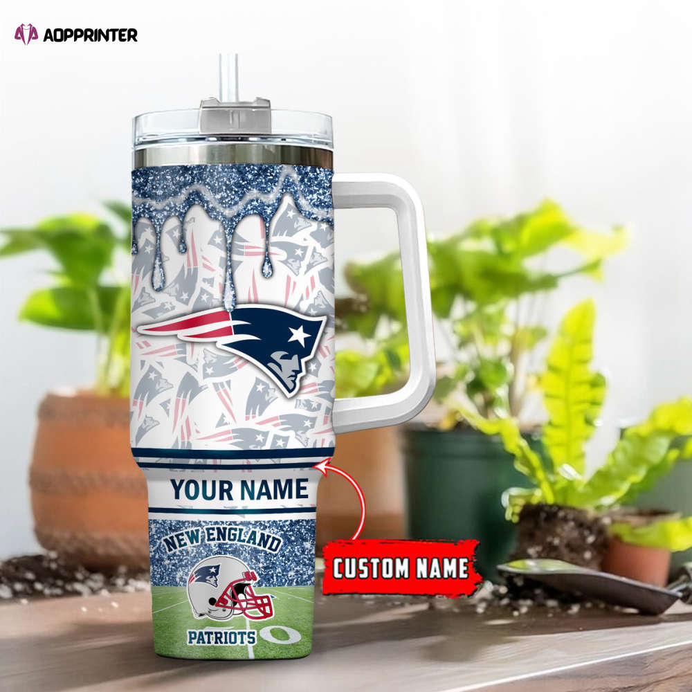 New England Patriots NFL Personalized Stanley Tumbler 40oz Gift for Fans