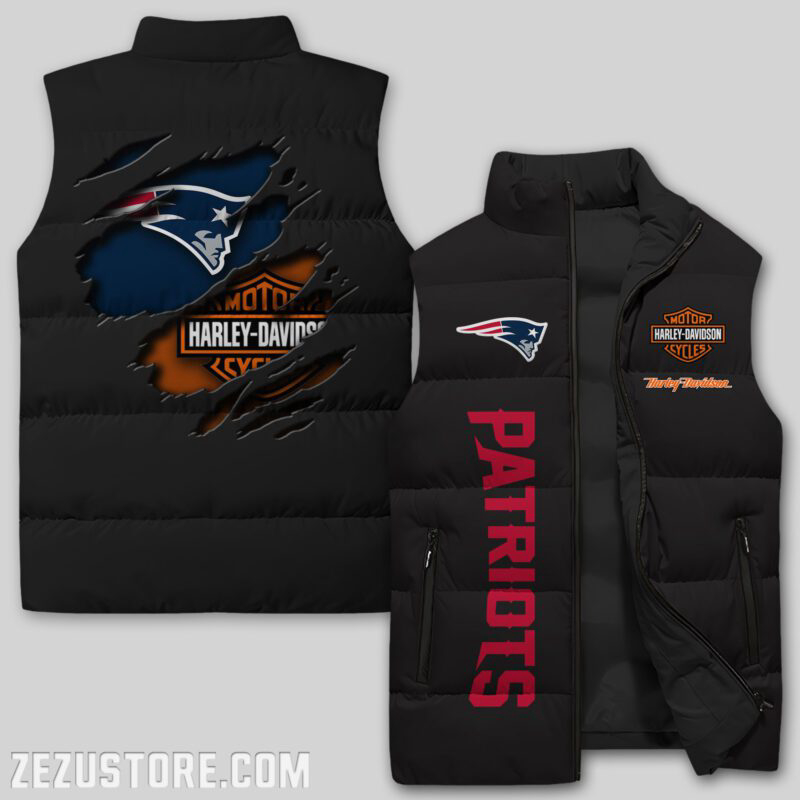 New England Patriots NFL Sleeveless Puffer Jacket Custom For Fans Gifts