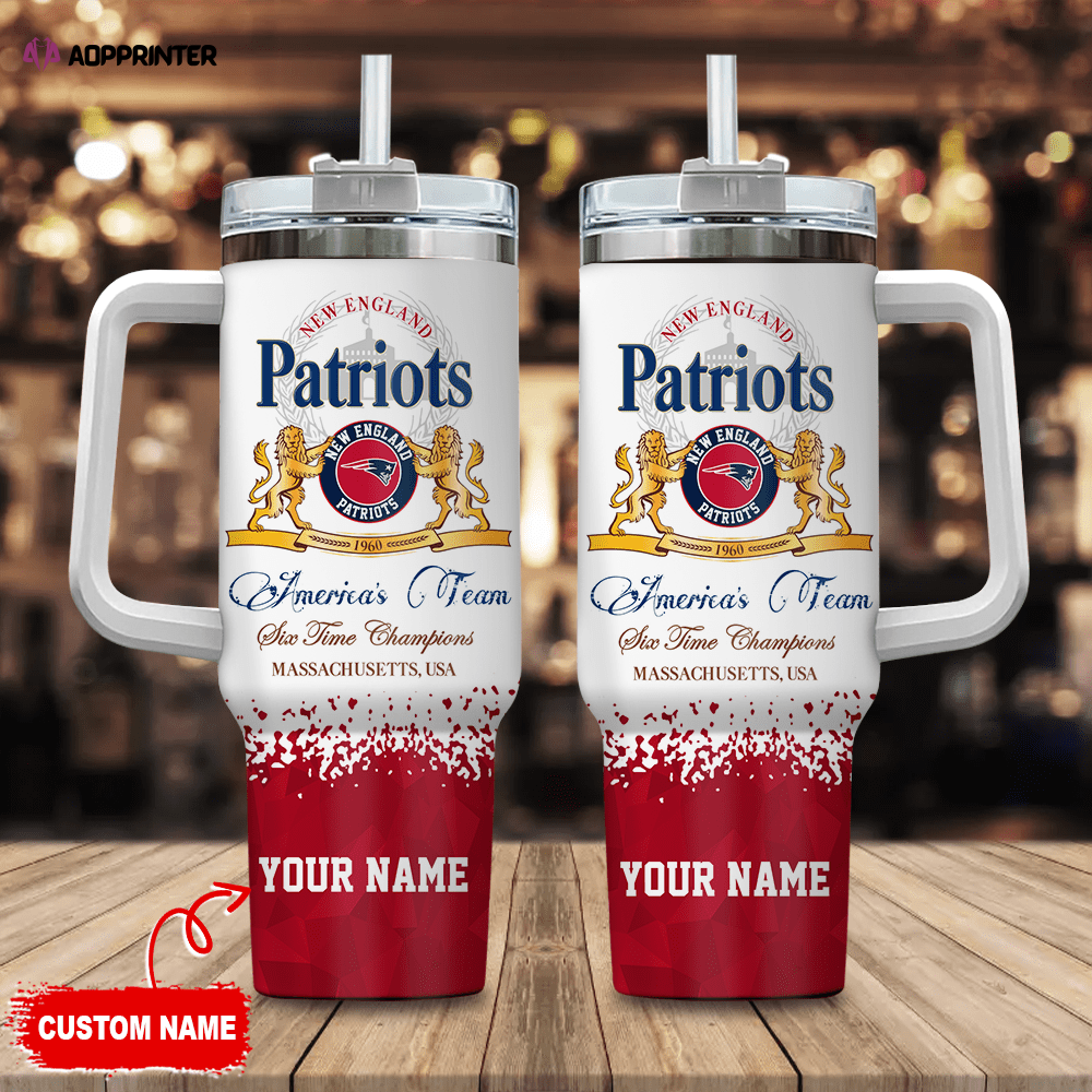 New England Patriots Personalized NFL Champions Modelo 40oz Stanley Tumbler Gift for Fans