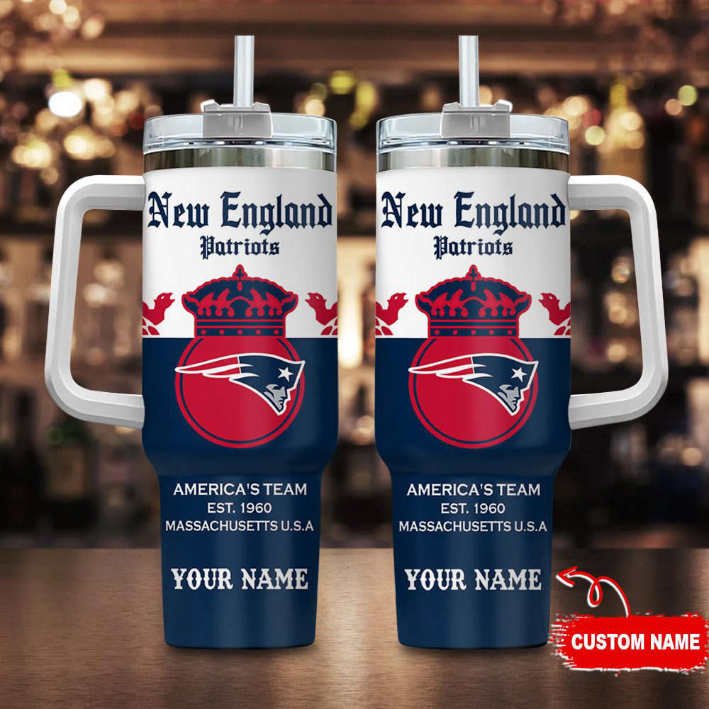 New England Patriots Personalized NFL Corona Extra 40oz Stanley Tumbler Gift for Fans