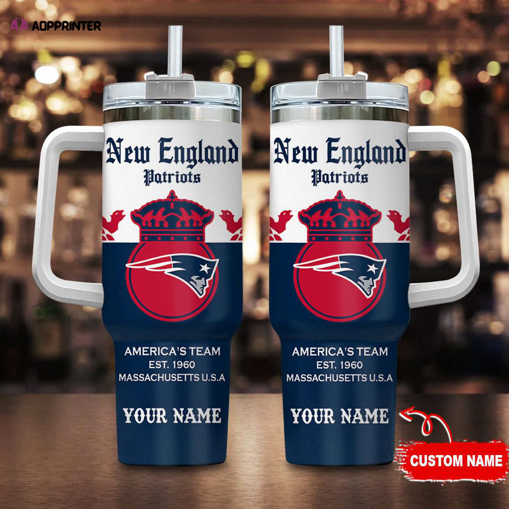 New England Patriots Personalized NFL Corona Extra 40oz Stanley Tumbler Gift for Fans