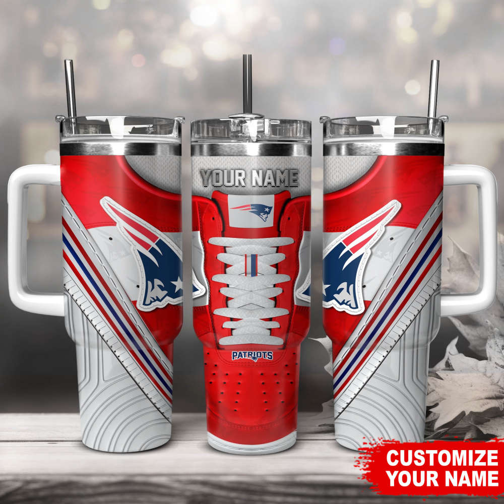 New England Patriots Sneaker NFL Personalized Stanley Tumbler 40Oz Gift for Fans