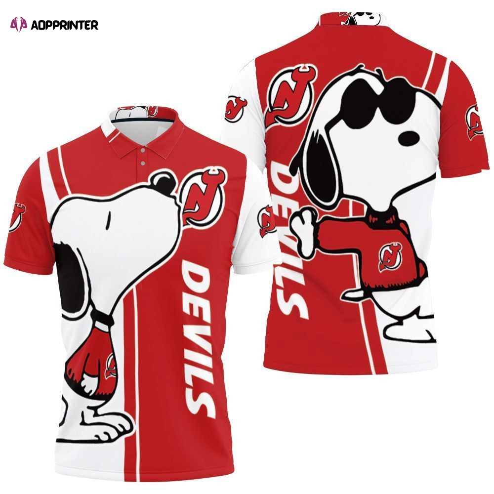 New Jersey Devils Snoopy Lover 3d Printed Polo Shirt Gift for Fans Shirt 3d T-shirt