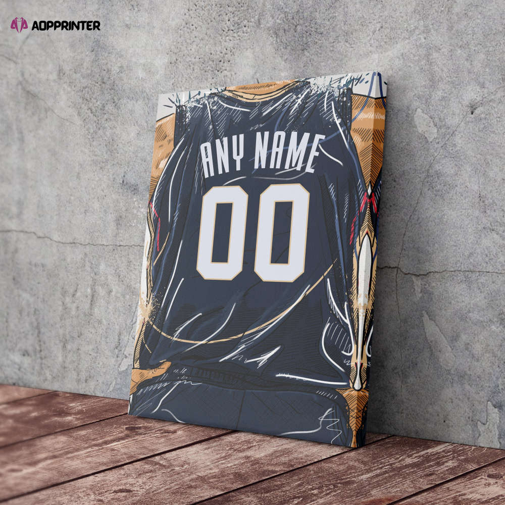 Atlanta Hawks Jersey Personalized Jersey NBA Custom Name and Number Canvas Wall Art Home Decor Framed Poster Man Cave Gift