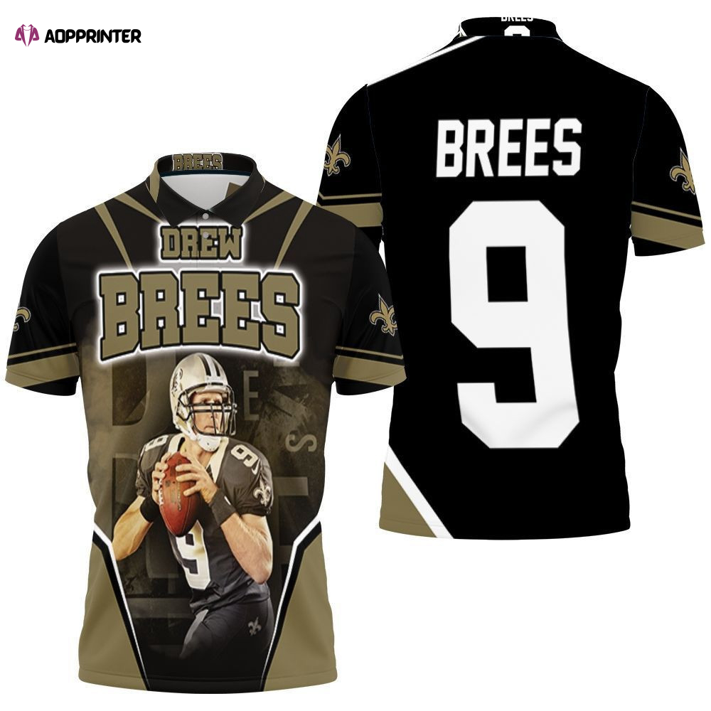 New Orleans Saints Drew Brees Polo Shirt Gift for Fans Shirt 3d T-shirt