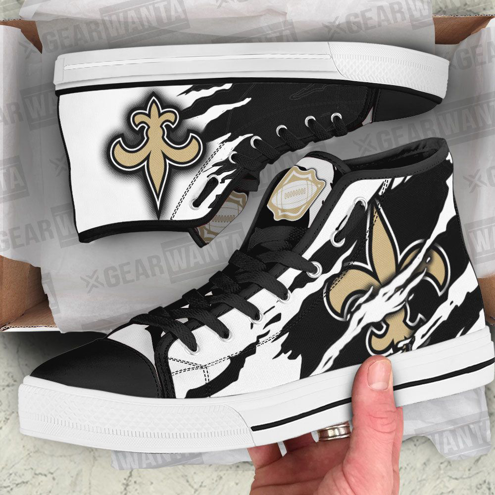 New Orleans Saints High Top Sneakers Custom Shoes For Fans