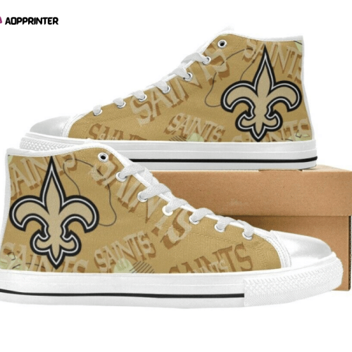 New Orleans Saints NFL Football Custom Canvas High Top Shoes