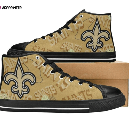 New Orleans Saints NFL Football Custom Canvas High Top Shoes