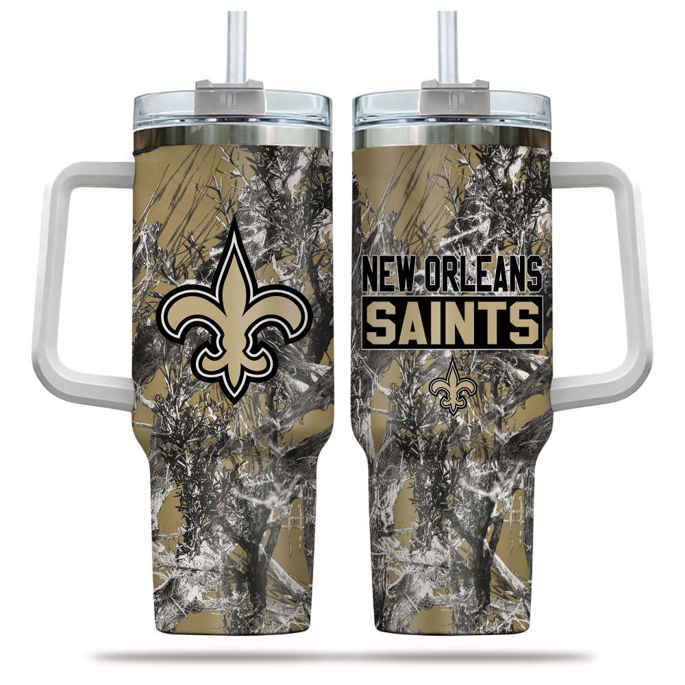 New Orleans Saints NFL Hunting Personalized Stanley Tumbler 40oz Gift for Fans