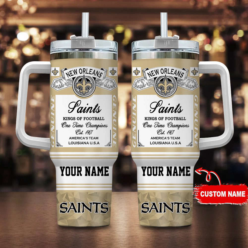 New Orleans Saints NFL Kings Of Football Personalized Stanley Tumbler 40oz Gift for Fans