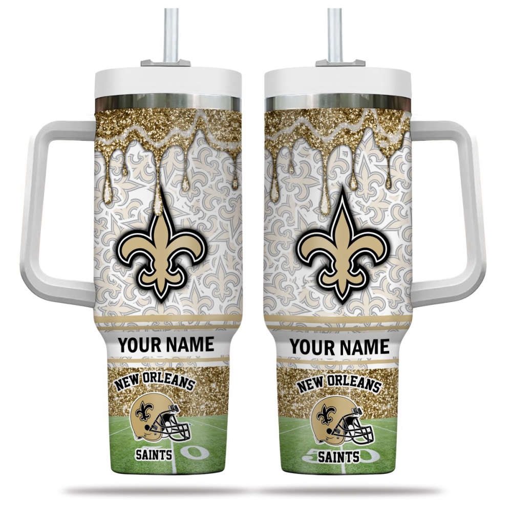 New Orleans Saints NFL Personalized Stanley Tumbler 40oz Gift for Fans