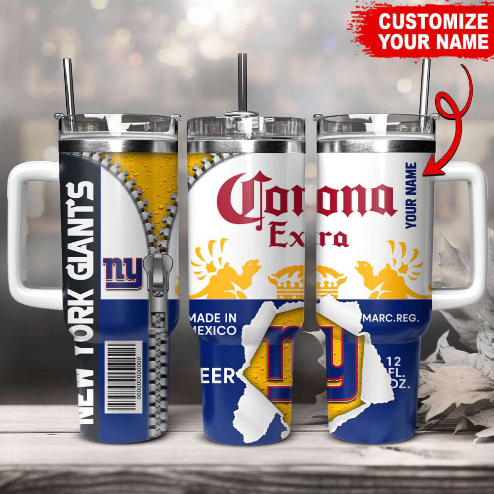 New York Giants NFL Corona Extra Personalized Stanley Tumbler 40Oz Gift for Fans