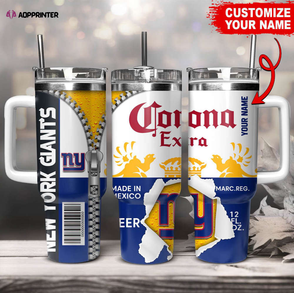 New York Giants NFL Corona Extra Personalized Stanley Tumbler 40Oz Gift for Fans