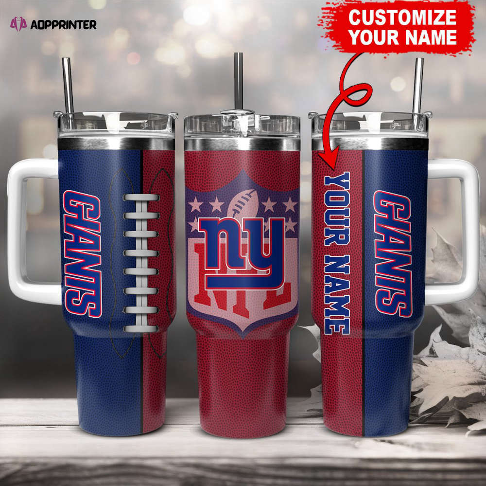 New York Giants NFL Football Custom Name 40oz Stanley Tumbler Gift for Fans