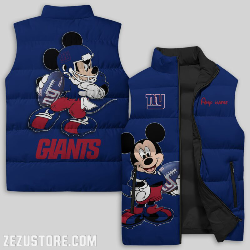 New York Giants NFL Sleeveless Puffer Jacket Custom For Fans Gifts