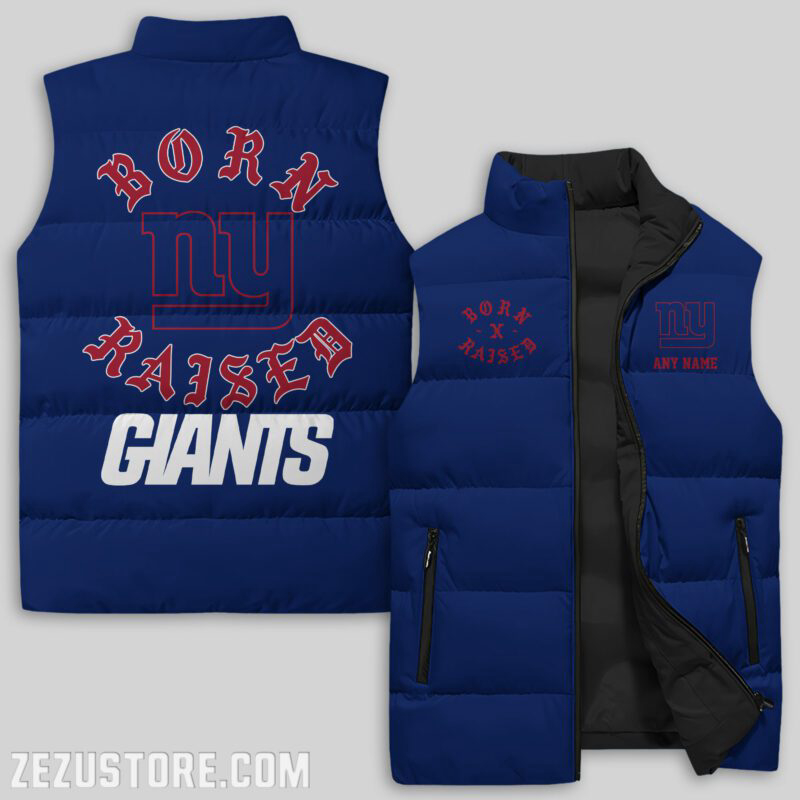 New York Giants NFL Sleeveless Puffer Jacket Custom For Fans Gifts