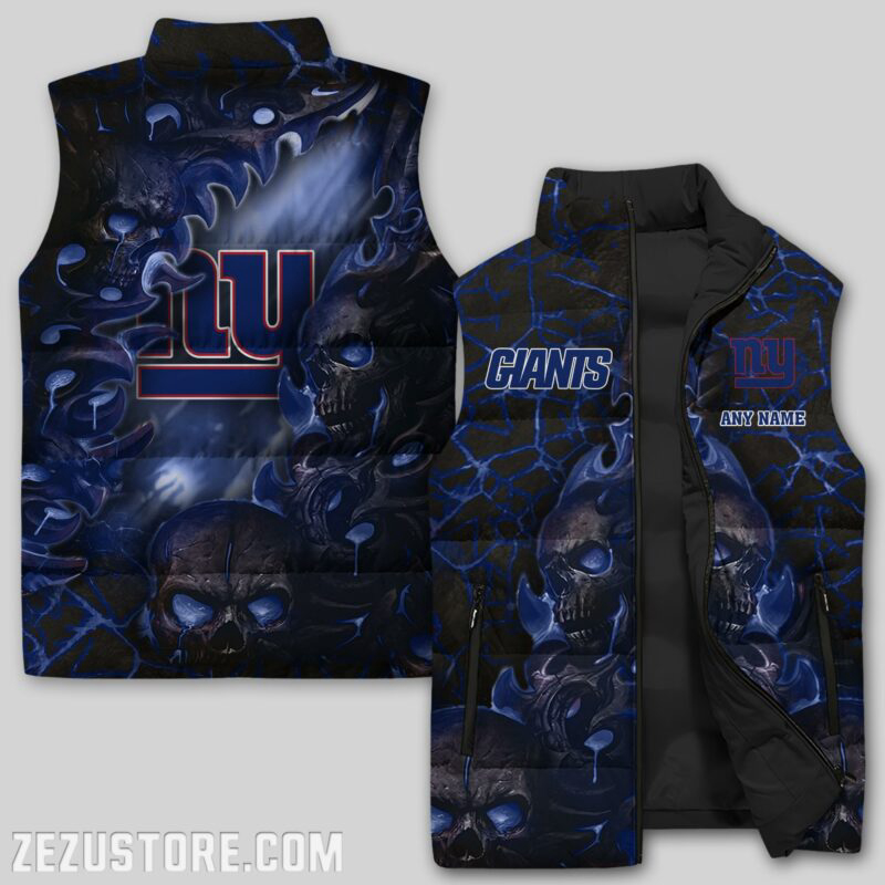 New York Giants NFL Sleeveless Puffer Jacket Custom For Fans Gifts