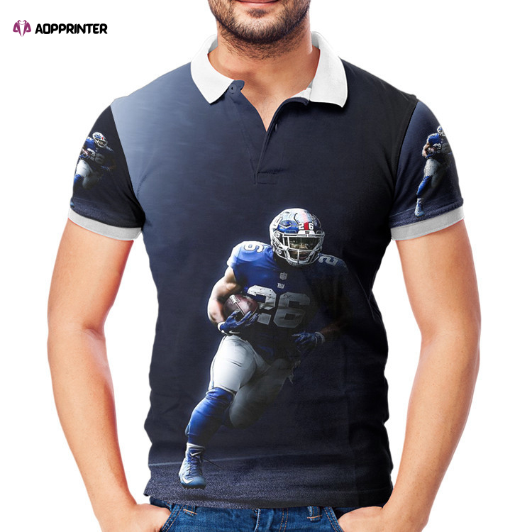 New York Giants Saquon Barkley2 3D Gift for Fans Polo Shirt