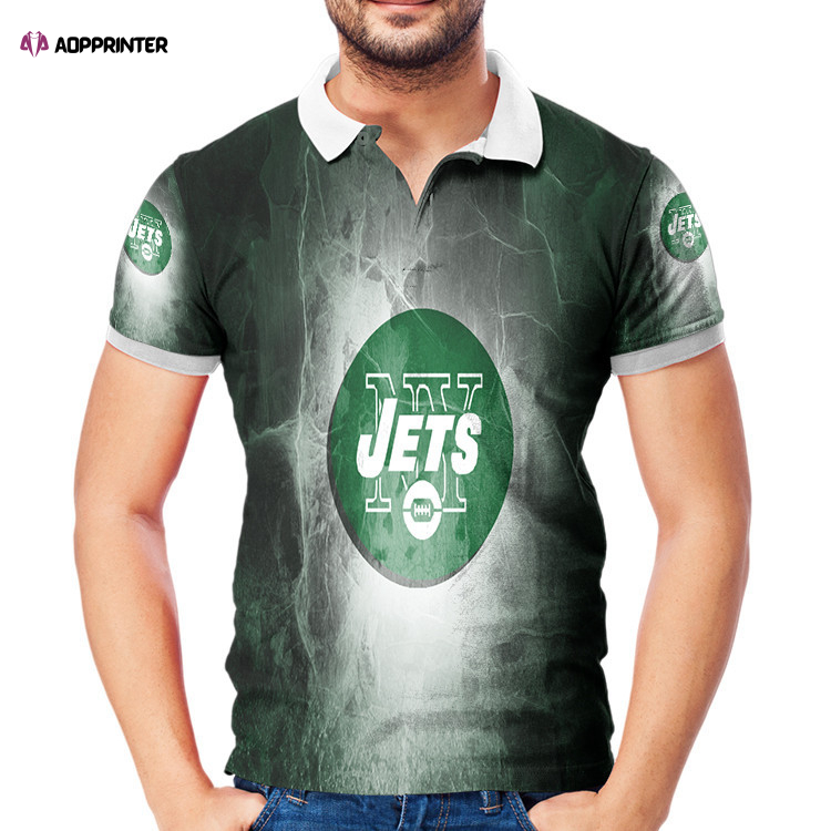 New York Jets Emblem v1 3D Gift for Fans Polo Shirt