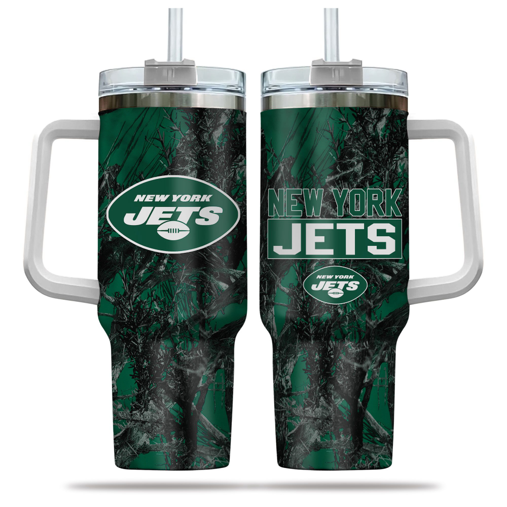 New York Jets NFL Hunting Personalized Stanley Tumbler 40oz Gift for Fans