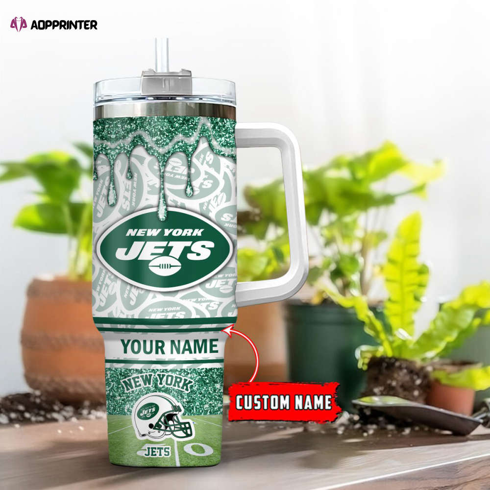 New York Jets NFL Personalized Stanley Tumbler 40oz Gift for Fans