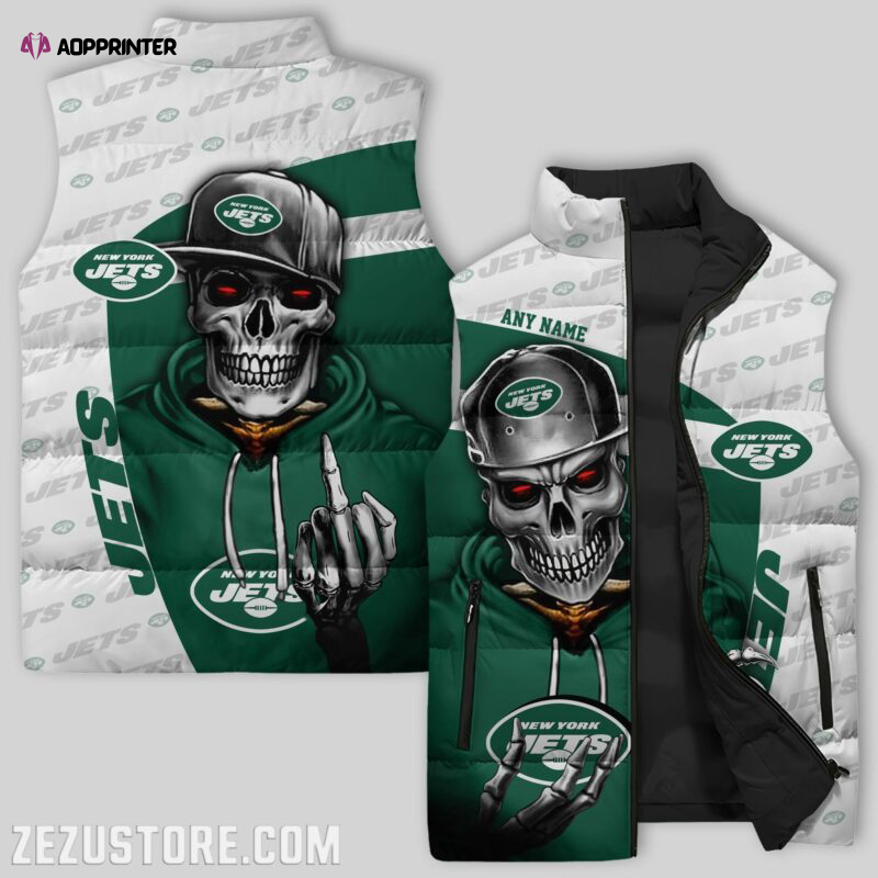 New York Jets Sleeveless Puffer Jacket Custom For Fans Gifts