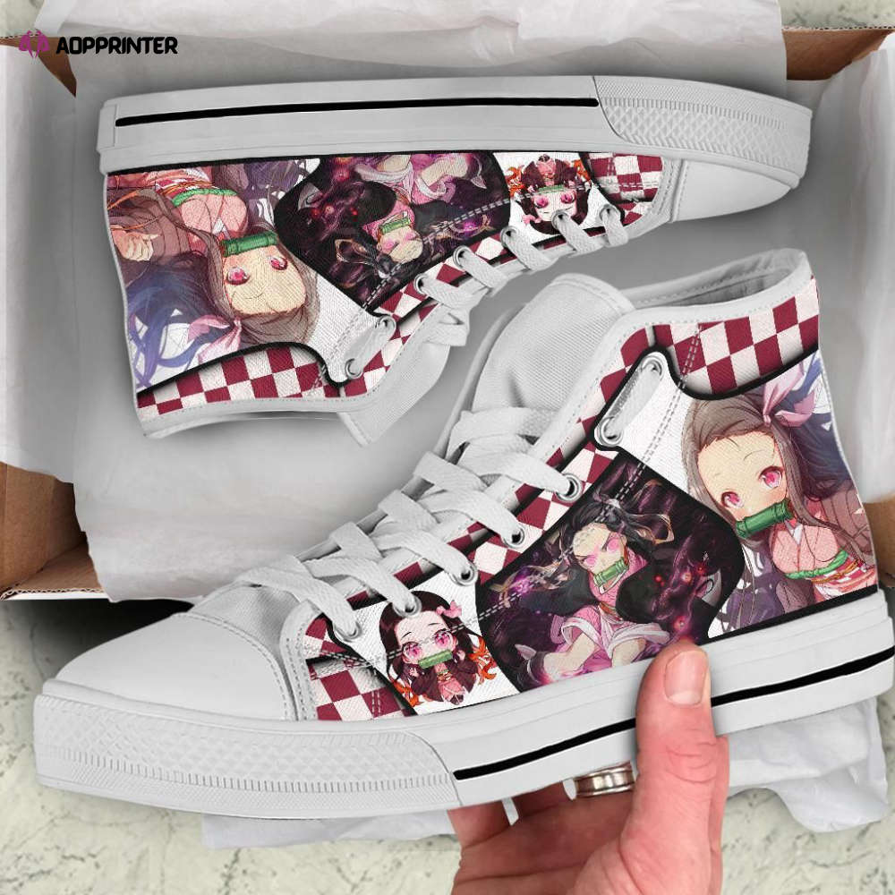 Nezuko High Top Shoes Custom For Fans Demon Slayer Anime