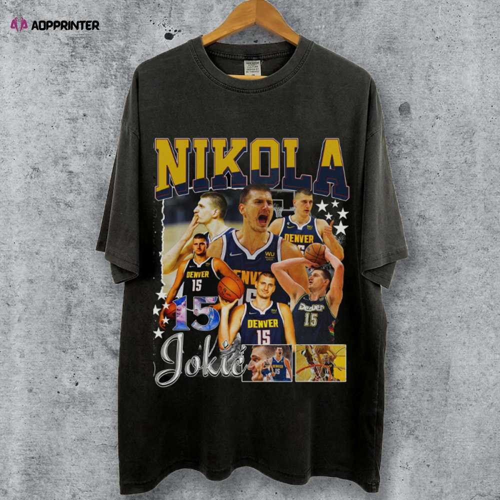 Nikola Jokić Denver Basketball Shirt Nuggets Basketball Shirt Christmas Gift Unisex Basketball 90s Vintage Fan Gift