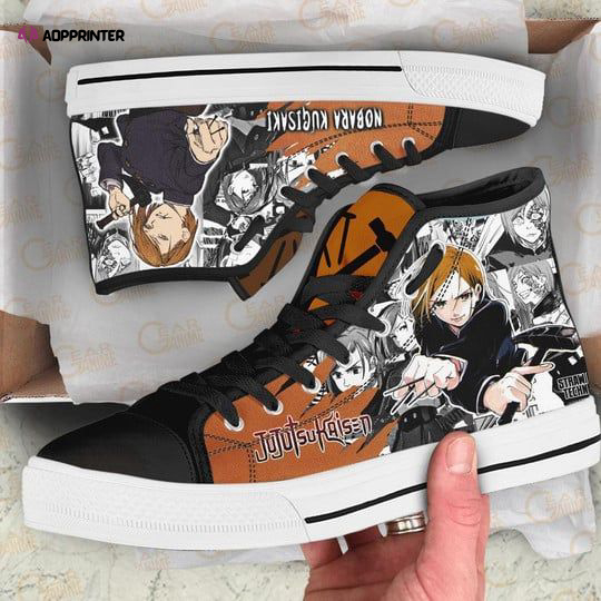 Nobara Kugisaki Custom Canvas High Top Shoes For Fans Jujutsu Kaisen ...