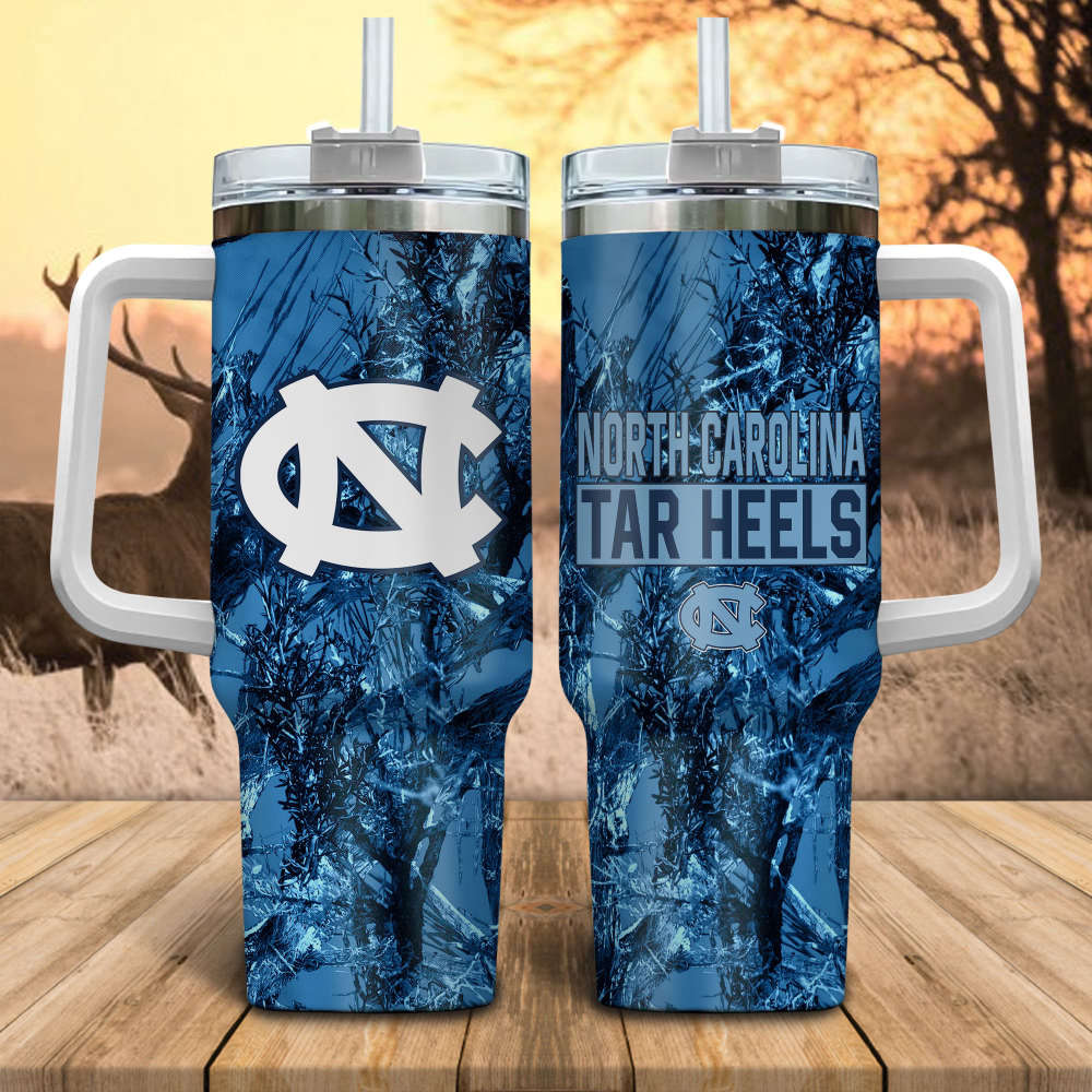 North Carolina Tar Heels NCAA Hunting Personalized Stanley Tumbler 40oz Gift for Fans