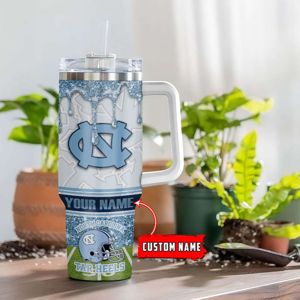 North Carolina Tar Heels NCAA Personalized Stanley Tumbler 40oz Gift for Fans