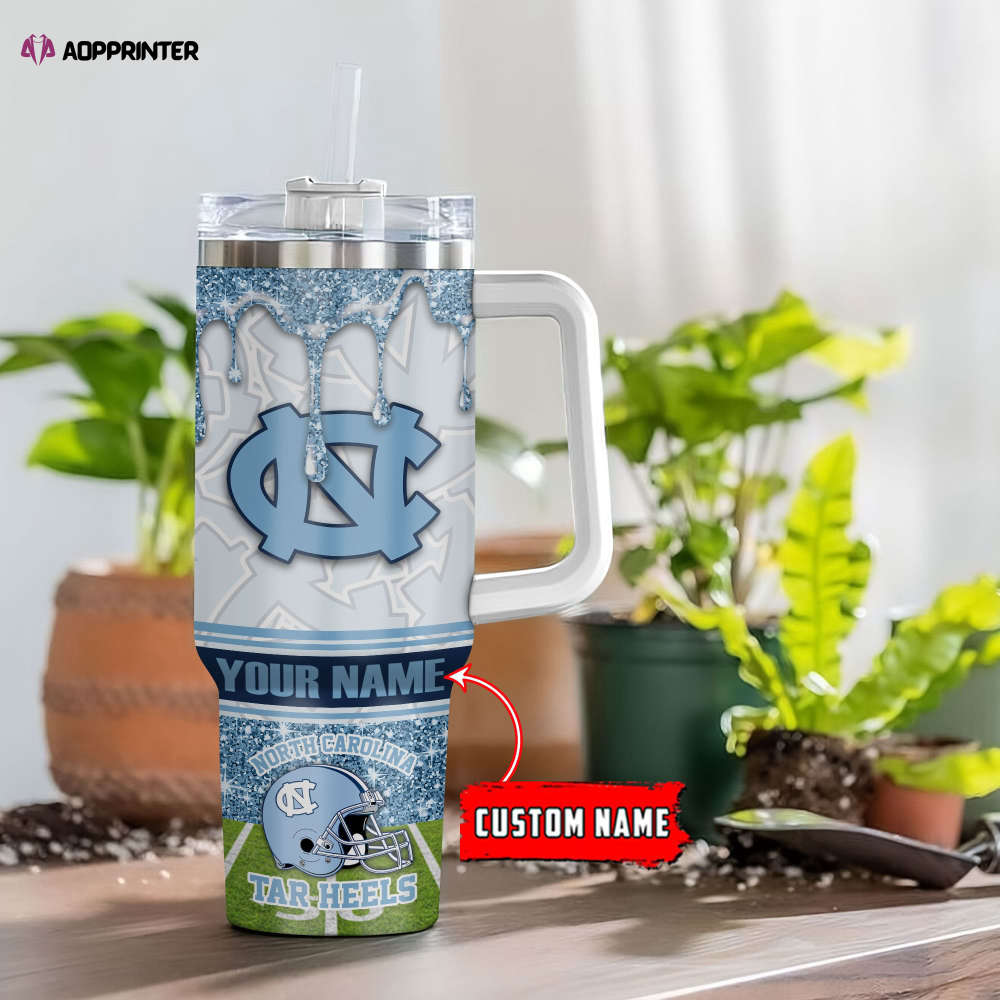 North Carolina Tar Heels NCAA Personalized Stanley Tumbler 40oz Gift for Fans