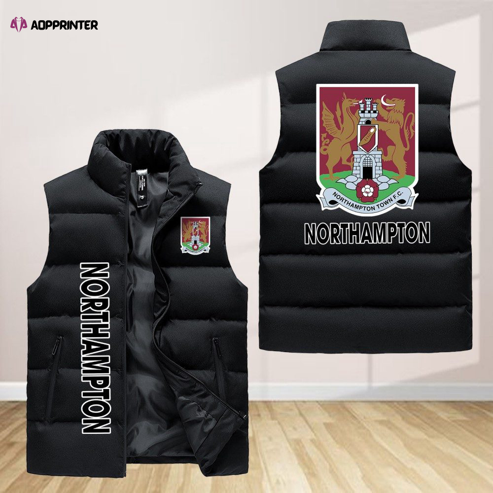 Northampton Town F.C Sleeveless Puffer Jacket Custom For Fans Gifts