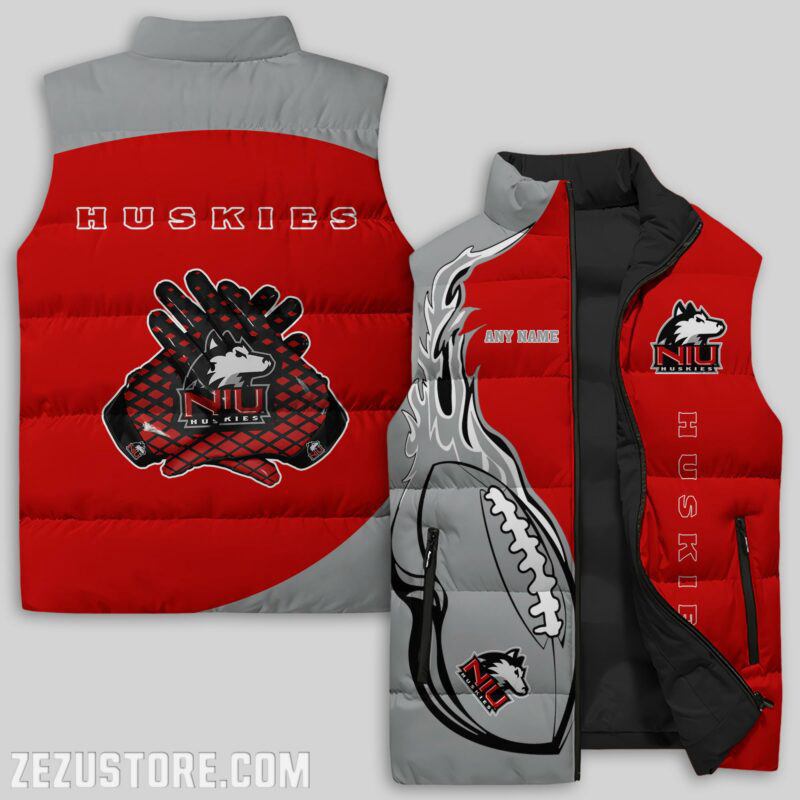 Northern Illinois Huskies NCAA Sleeveless Puffer Jacket Custom For Fans Gifts