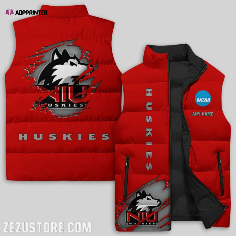 Northern Illinois Huskies NCAA Sleeveless Puffer Jacket Custom For Fans Gifts