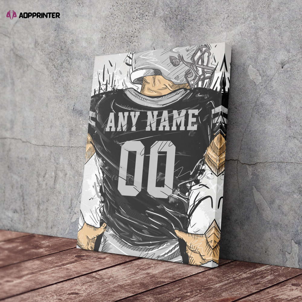 Washington Commanders Jersey Personalized Jersey NFL Custom Name and Number Canvas Wall Art Home Decor Man Cave Gift