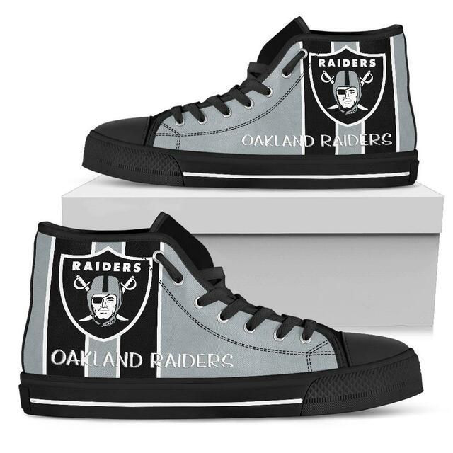 Oakland Raiders NFL Custom Canvas High Top Shoes