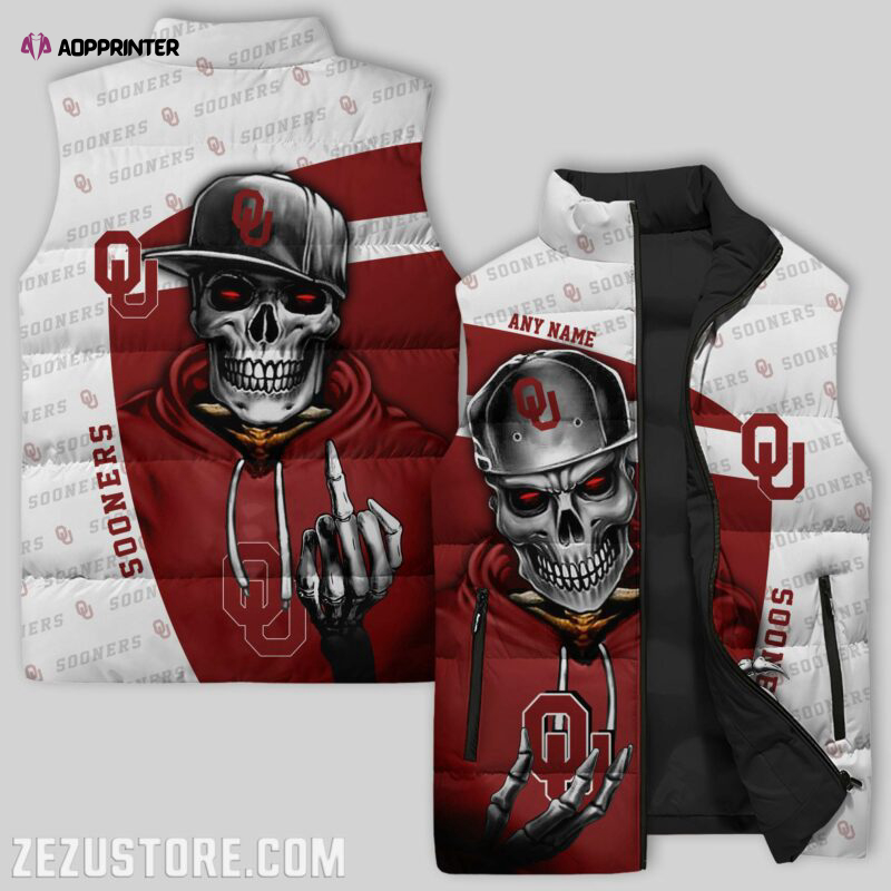 Oklahoma Sooners NCAA Sleeveless Puffer Jacket Custom For Fans Gifts